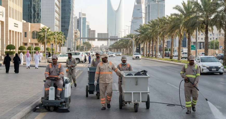 لبس عمال النظافه