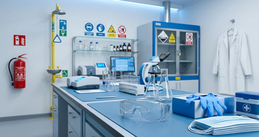 أهم 10 أدوات سلامة في المختبر لا غنى عنها